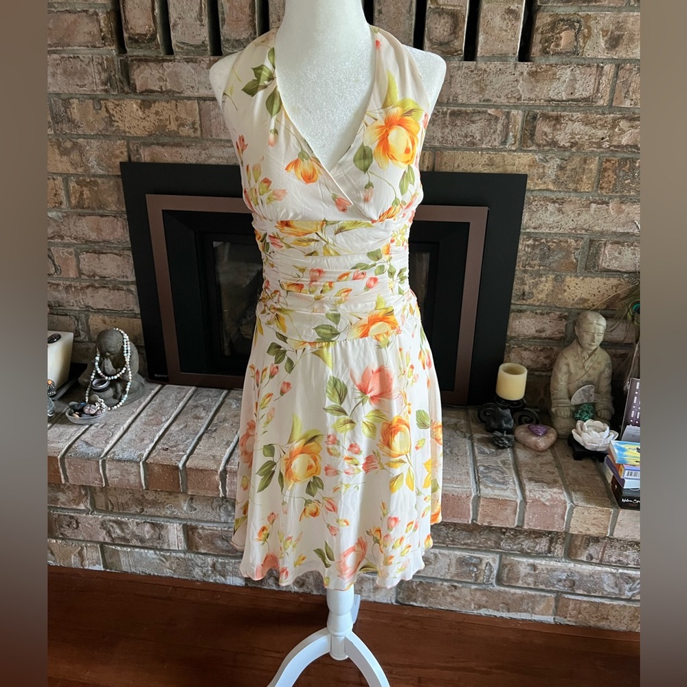Darling Floral Halter Dress